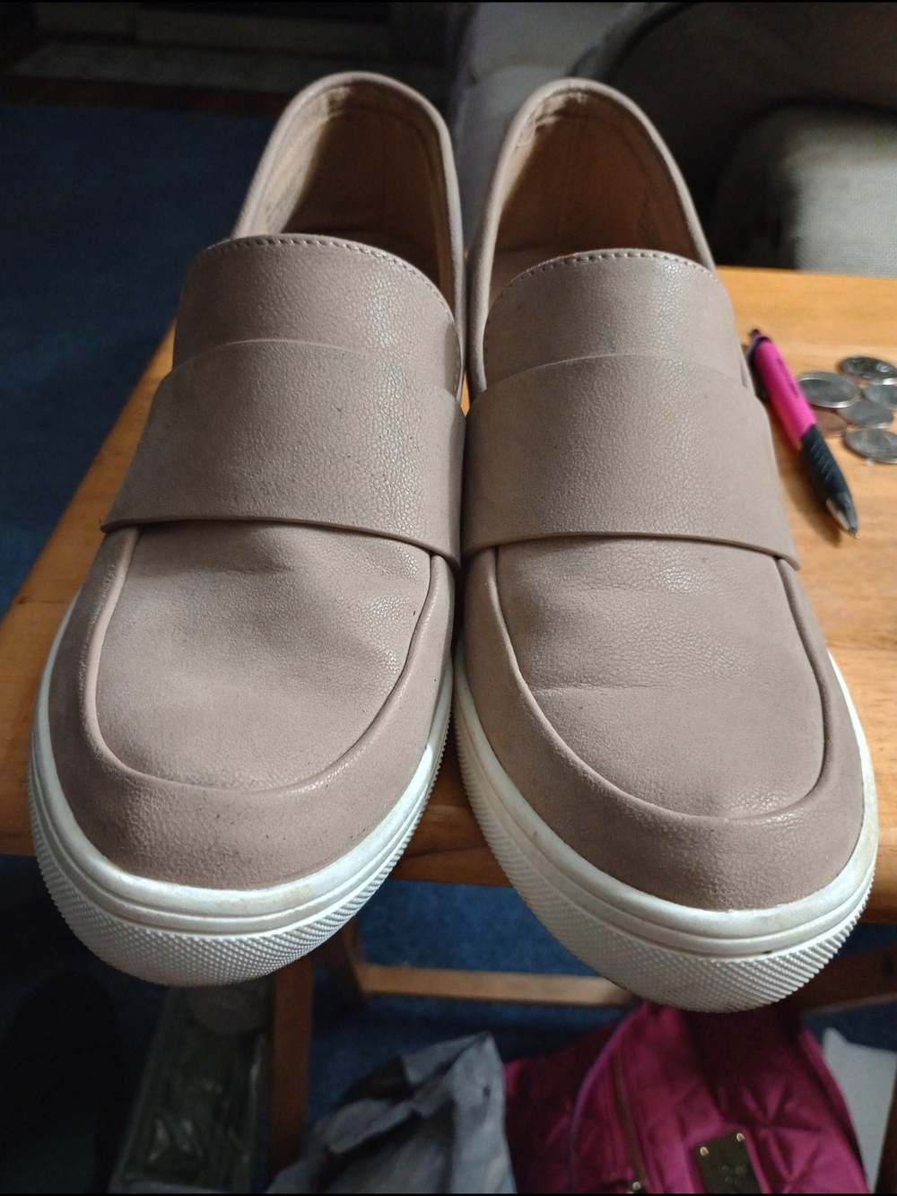MIA Women's Wedge Slip-On Sneakers in Taupe